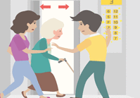 엘리베이터에 있을 경우 행동요령