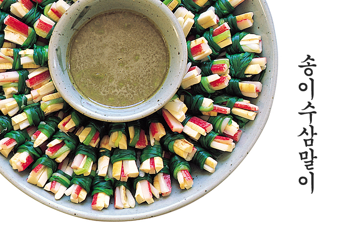 송이수삼말이 이미지