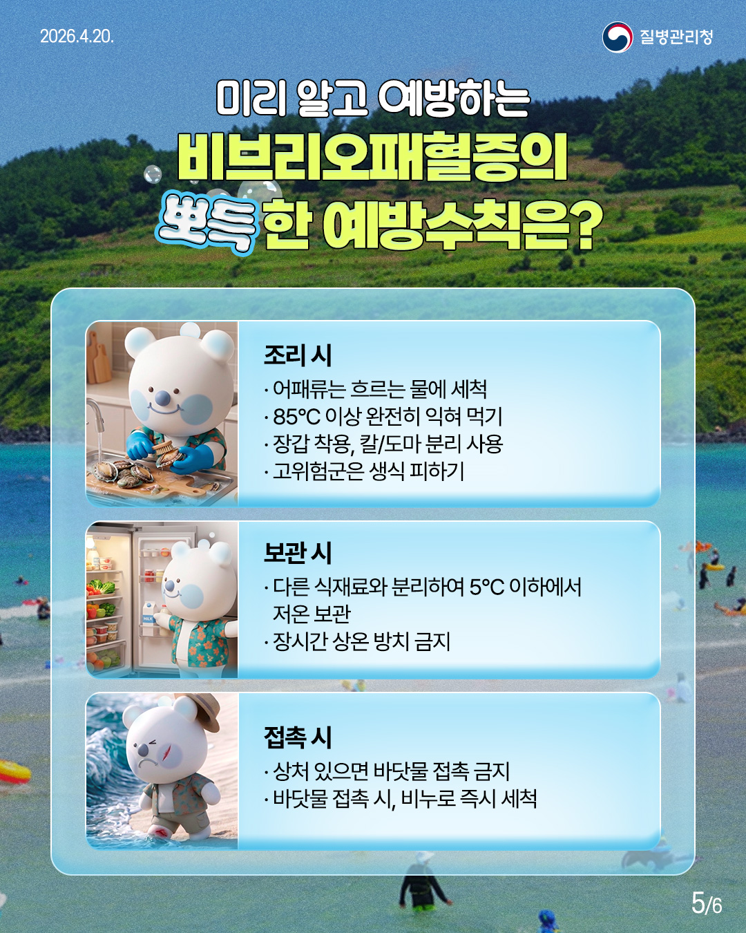 울진 바다 여행 전 알아보는 비보리오패혈증!