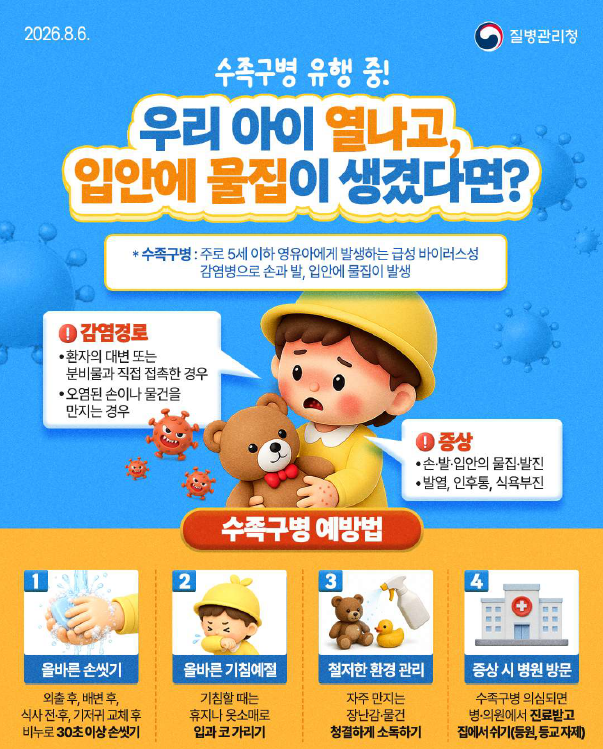 일상에서 지키는 작은 습관, 수족구병 뽀득한 예방수칙 알아보기!